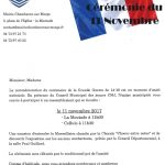 INVITATION 11 NOVEMBRE 2017