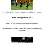 Atelier équilibre 2018