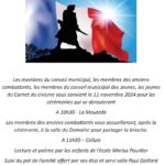 Invitation 11 novembre 2024